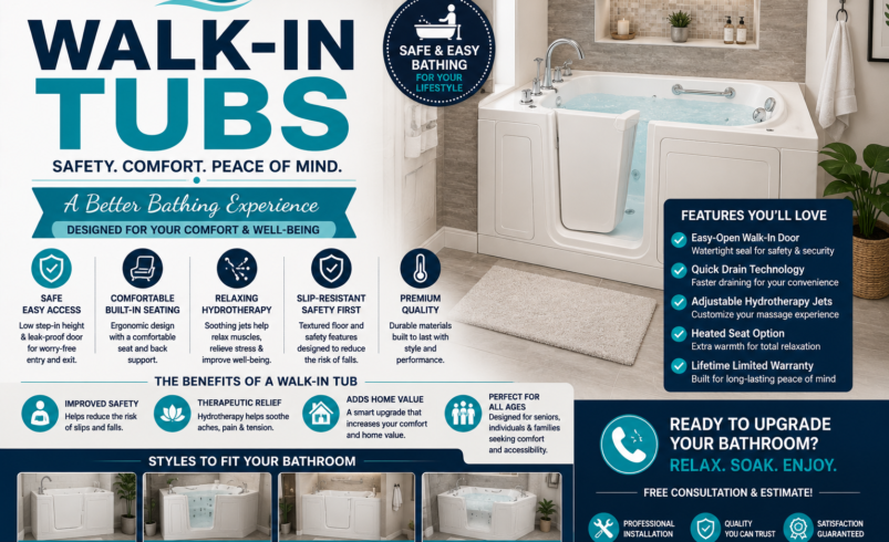 Walk-In Tubs: Safe, Comfortable, and Luxurious Bathing Solutions